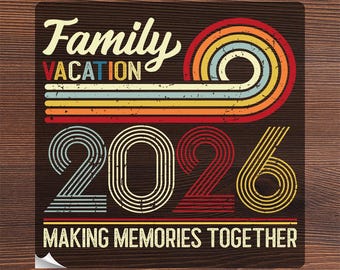 Vintage Distressed Family Vacation 2026 Ready To Press, Summer Squad DTF, Retro Matching Group Trip Heat Transfer, Summer Vibes Iron On