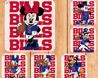 Disney Buffalo Football Ready To Press, Disney Bills Heat Transfer, Buffalo Game day Dtf, Disney Mickey Friends Bills Football Iron On Decal