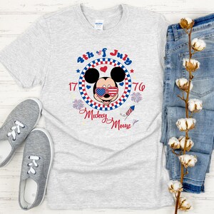 Disney 4th of july 1776 minnie mouse, Disney 4th of july 1776 Mickey mouse, Kids Patriotic dtf, Matching Family disney 4th July trip DTF image 6