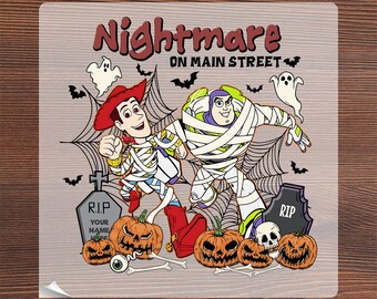 Disney Halloween Ready To Press, Family Matching Woody & Buzz Mummy Heat Transfer, Toddler Spooky Season Iron On, Toy Story Pumpkin DTF