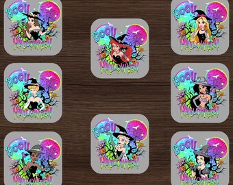 Disney Witch Princess Halloween Ready To Press DTF, Boo Mickey Ears Girly Spooky Heat Transfer, Girls Trip Matching Halloween Party iron on