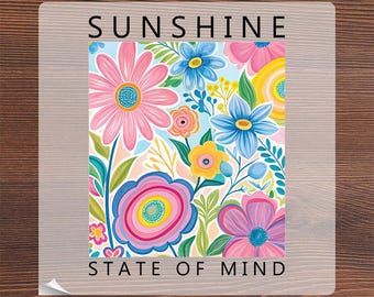 Retro Sunshine State Of Mind Ready To Press, Boho Summer Vibes Heat Transfer, Group Matching Beach Vacation Iron On, Boho Girls Trip DTF