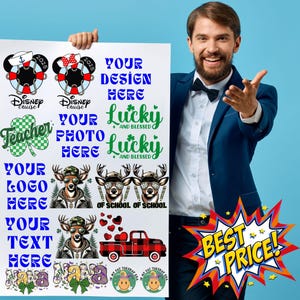 Custom DTF Gang Sheet, Ready To Press DTF Transfer, Print on Demand, Bulk DTF Gang Sheet, Personalized Heat Press, Wholesale Dtf Print