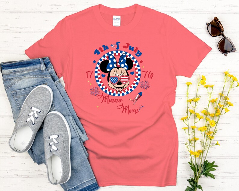Disney 4th of july 1776 minnie mouse, Disney 4th of july 1776 Mickey mouse, Kids Patriotic dtf, Matching Family disney 4th July trip DTF image 9