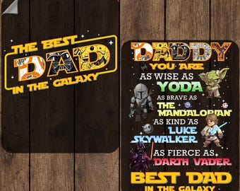 The Best DAD In The Galaxy Ready To Press, Fathers Day gift, Best dad ever Iron On, Star wars Heat Transfer, Disney Family Matching Trip DTF