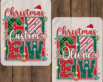 Family Christmas Name Ready To Press, Personalized Matching Group Heat Transfer, 2026 Christmas Crew Family Iron On, Festive Xmas Dtf Print