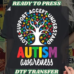 Autism Tree Puzzle Autism Awareness dtf, Autism mom dtf, Teacher Autism dtf, autism puzzle piece dtf, special education dtf, autism support