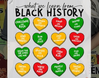 What We Learn From Black History DTF, Inspirational Figures, Heat Press, Black History Month DTF, Black Leaders Dtf, juneteenth 1865 dtf