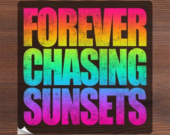 Retro Forever Chasing Sunsets Ready To Press, Summer Vacation Heat Transfer, Gradient  Color Group Beach Iron On, Matching Girls Trip DTF