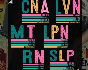 Registered Nurse Ready To Press, Licensed Practical Nurse Iron On, Speech Language Pathologist Heat Transfer, Licensed Vocational Nurse dtf