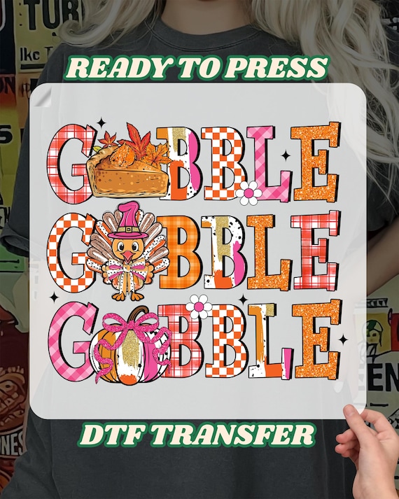 Gobble Gobble DTF Transfer, Custom Gobble Thanksgiving Turkey Family Vacation Heat Press, Personalized Thanksgiving Cousin Crew Iron On