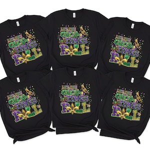 Let the Good Times Roll DTF , Matching Mardi Gras Heat Transfer, Fleur De Lis Beads Faux Glitter Iron On, Funny Mardi Gras Ready To Press image 9