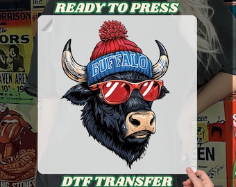 Vintage Buffalo Football Ready To Press, Matching American Football Heat Transfer, Buffalo Game Day Iron On Decal, Buffalo Sunday dtf Print