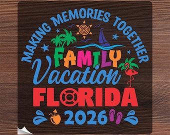 Family Florida Vacation Cold Peel DTF, Matching Florida Group 2026 Heat Transfer, Matching Girls trip iron on, Summer Squad Ready To Press