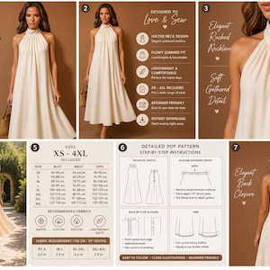 Plus Size Halter Dress Pattern - Etsy