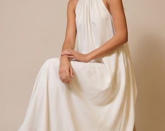 SunKissed Halter Midi Dress Sewing Pattern | Beginner Friendly, Flowy Summer Fit (PDF Download)