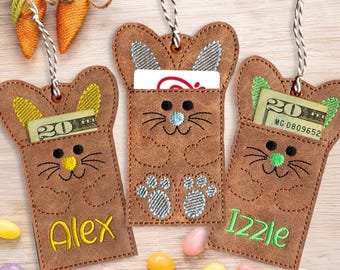 Easter Bunny Money & Gift Card Holder, Personalized Basket Stuffer