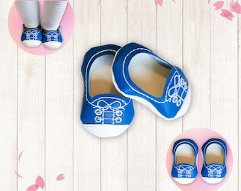 Blue Laced 18 Inch Doll Shoes | Sneaker Style