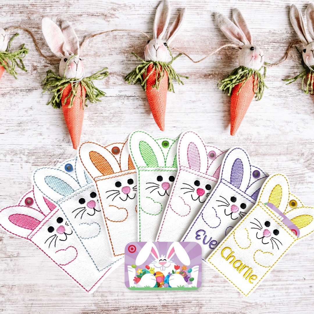 Easter Bunny Gift Card Holders, Personalized Gift Card Holders, Easter