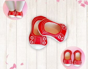 Red Sneaker Doll Shoes | Fits 18 Inch Dolls