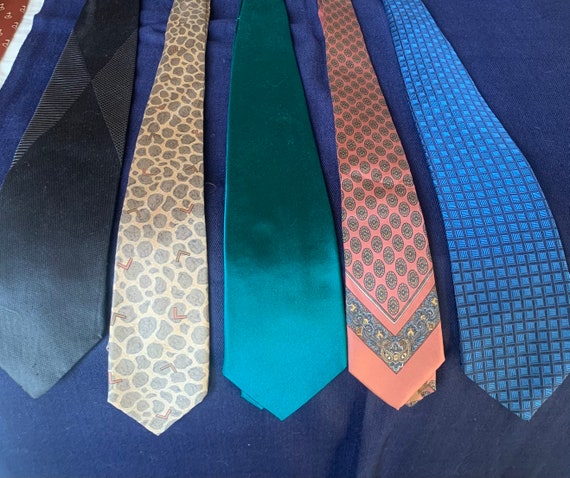 5 Designer Ties by Sulka, Ferre, Valentino, and G… - image 1