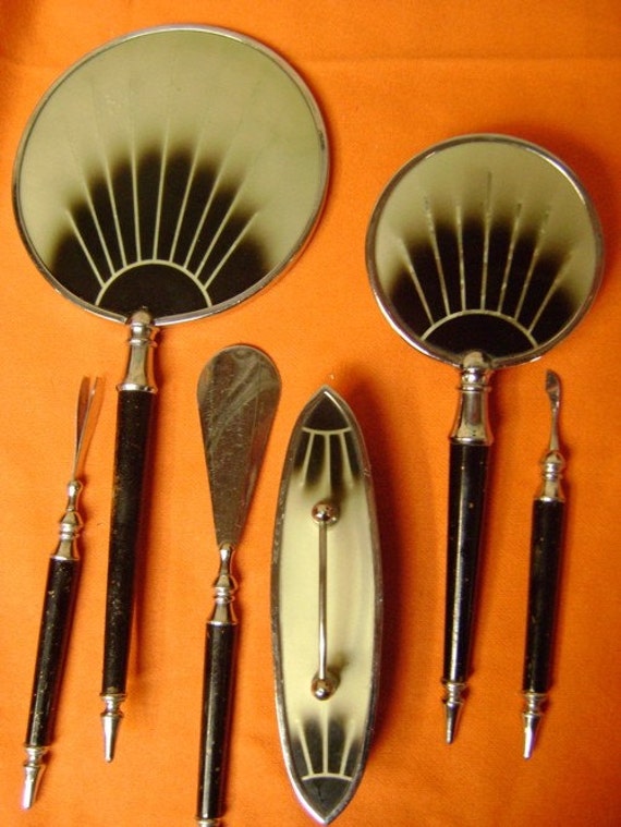 Items similar to Art Deco Vanity Set 6 pcs. on Etsy