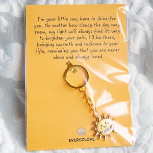 Llavero "Brilla para ti", con tarjeta, regalo de viaje, para alegrar tu cumpleaños, amuleto de la suerte, símbolo de amor inspirador, para bautizo.