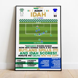 Adam Idah v Rangers Print, Celtic FC Poster, Football Wall Art, Football Posters, Celtic FC Art, Celtic FC, Football Prints