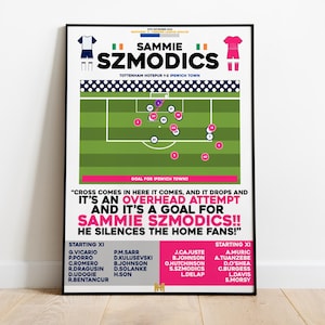 Sammie Szmodics v Tottenham Hotspur Print, Ipswich Town Poster, Football Wall Art, Football Posters, Ipswich Town FC Print, Ipswich Town FC