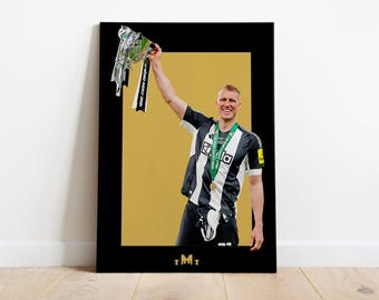 Impresión de Dan Burn vs Liverpool, póster del Newcastle United, arte mural de fútbol, pósteres de fútbol, impresión del Newcastle United, Newcastle United FC