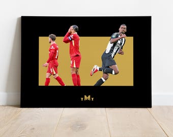 Alexander Isak v Liverpool Print, Newcastle United Poster, Football Wall Art, Football Posters, Newcastle United Print, Newcastle United FC