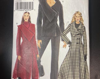 Vogue V8307 Misses Jacket and Coat size 14-20 UNCUT
