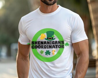 St Patrick's Shenanigans Coordinator T-Shirt - Funny Irish Humor Tee for Shamrock Celebrations & Parties