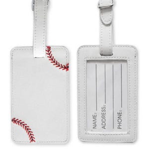Etiqueta de equipaje de béisbol