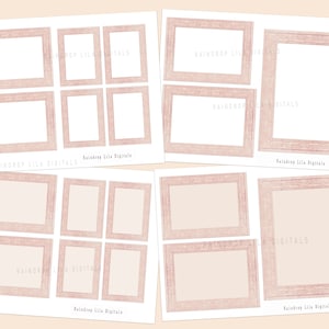 FUSSY CUT~ Digital picture Frame Printable ~ Peachy Pink Digital printable