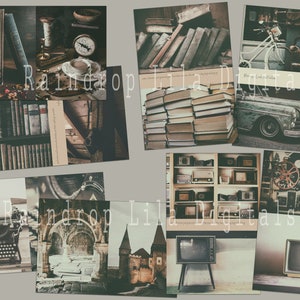 Vintage Love Aesthetic Sammlung digitaler Mini Fotos für Journals und Planer