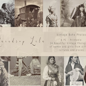 Fotos bohemias vintage imprimibles: descarga instantánea, imprimible, diario digital efímero, arte, gota de lluvia lila