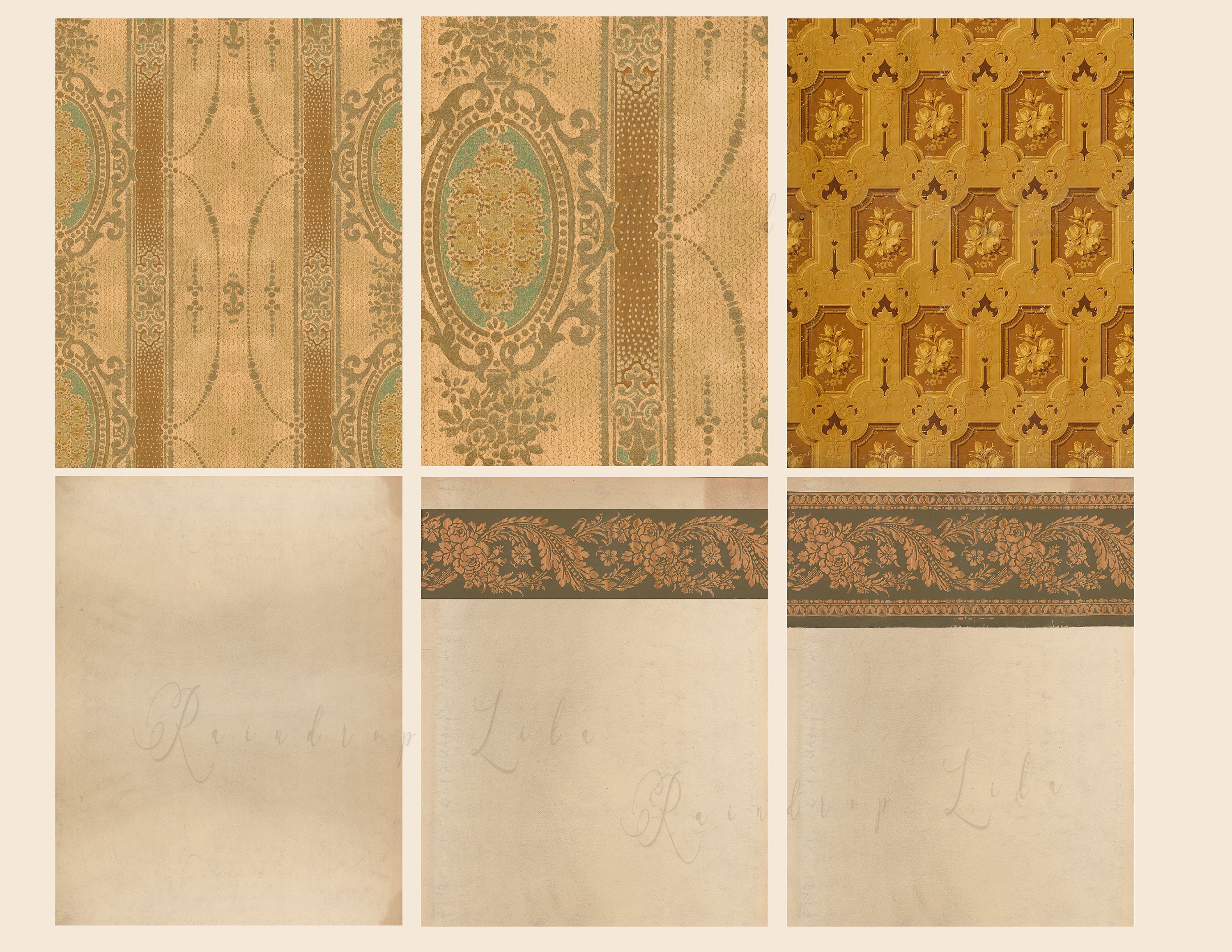 Timeless Patterns Tall Journal Printable - Instant Download, Vintage ...