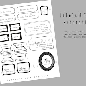 Bible Study Labels & Tag Printable
