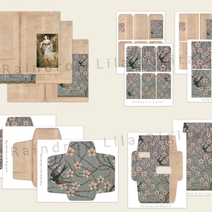 Birds and Blossoms - 12 PC PRINTABLE - Medieval digital kit