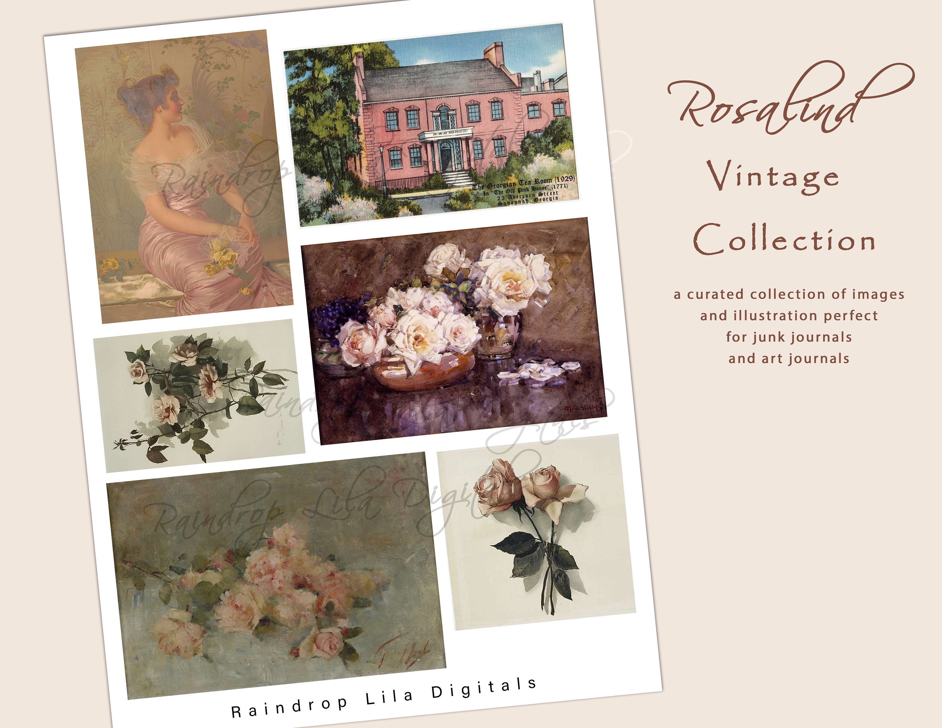 Rosalind Pink Vintage Collection Printable - Etsy