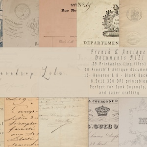 Franse en antieke documenten Afdrukbaar N121 - Achtergrondpapier en lay-outs - Raindrop Lila digital