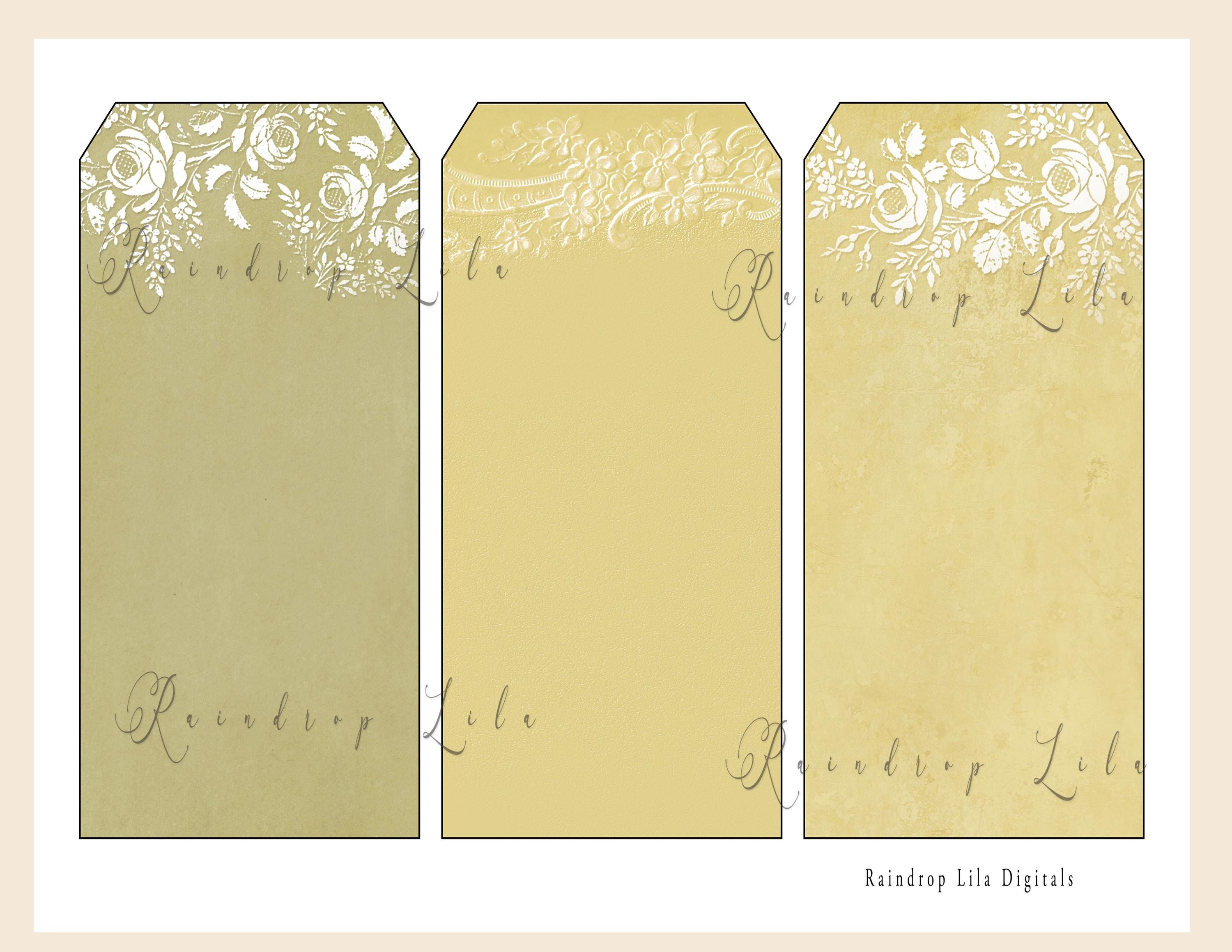 Yellow Roses Tags, Printable, Standard Junk Journal Kit, INSTANT ...