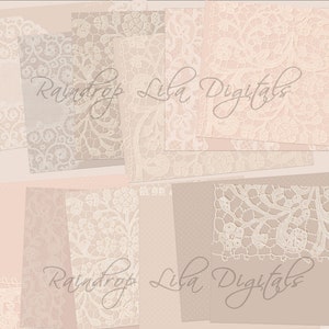 Doilies and Blush, lacy digital Paper for Junk Journaling