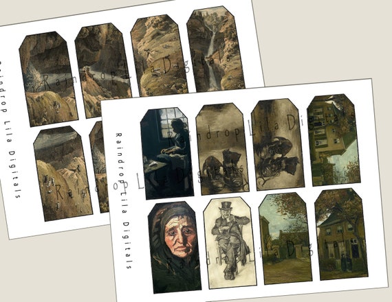Vintage Art Tags Printable - Etsy
