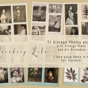 TJ Vintage Foto e arte stampabile - Download istantaneo stampabile, effimera digitale Tall Journal, Arte, Raindrop Lila