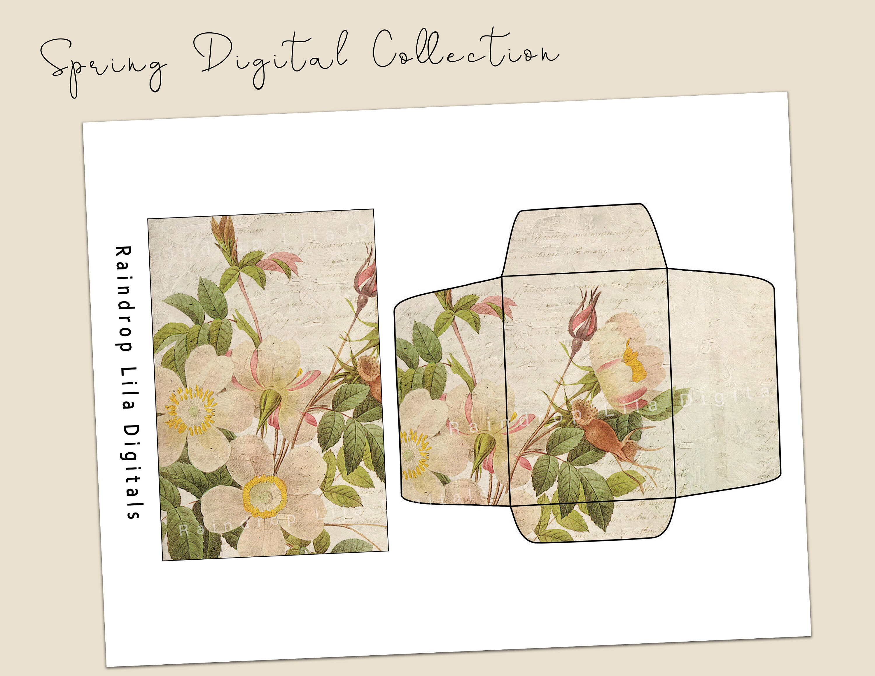 Spring Coin Envelopes & Notecard Printable - Etsy