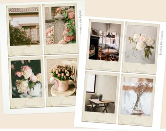 Home Sweet Home - Shabby Chic - Instant Photo Printable - Felicity Collection - INSTANT DOWNLOAD - Raindrop Lila Digital for Junk Journaling