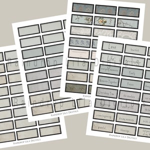 Camille Digital-afdrukbare journaling-promptlabels voor junkjournals