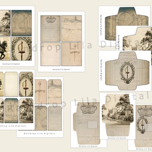 CASTLE CORE Ephemera -digital Medieval Kit - Junk Journal Printable